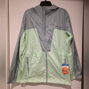 Columbia Men Omni-Shade UPF 40 Colorblock Hooded Windbreaker